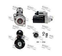Motorino D'avviamento Sidat S12BH0027A2 per Audi Ford Seat Skoda VW Vag Hitachi