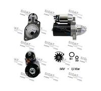 Motorino D'avviamento Sidat S12BH0148A2 per Mercedes Benz Mercedes Benz