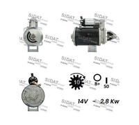 Motorino D'avviamento Sidat S12LU0123A2 per Honda Case Ih Hitachi Perkins Jcb