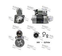 Motorino D'avviamento Sidat S12MA0055A2 per Alfa Romeo Audi Fiat Lancia Seat VW