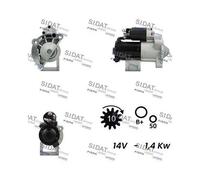 Motorino D'avviamento Sidat S12MH0005A2 per Alfa Romeo Citroën Fiat Lancia