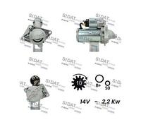 Motorino D'avviamento Sidat S12VA0021A2 per Mitsubishi Nissan Opel Renault