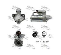 Motorino D'avviamento Sidat S12VA0125A2 per Opel Chevrolet
