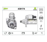 Motorino D'avviamento Valeo 438174 Valeo Origins New Oe Technology per Audi Seat