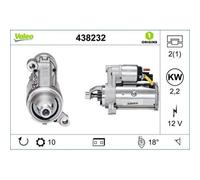 Motorino D'avviamento Valeo 438232 Valeo Origins New Oe Technology per Audi