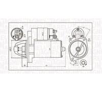 Motorino di avviamento 063721202010 MAGNETI MARELLI per MERCEDES-BENZ SSANGYONG