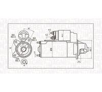 Magneti Marelli Motorino avviamento 063721396010 per Ford Focus 1.8 di