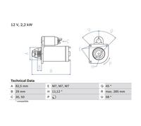Motorino di avviamento BOSCH 0 986 010 600