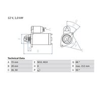 Bosch Motorino avviamento 0 986 023 230 senso rotazione orario, autosupportato per Suzuki