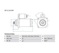 Motorino di avviamento BOSCH 0 986 025 060