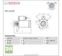 Motorino di Avviamento Bosch per FIAT Series #k9