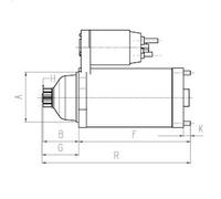 Motorino di avviamento HC-CARGO F 032 116 122 per SEAT LEON (5F1) 2 2012-2020