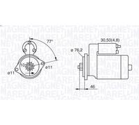 Motorino di avviamento MAGNETI MARELLI 063521230160 per A3 (8P1) 2 2003-2008