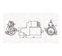 Magneti Marelli Motorino avviamento 063721050010 senso rotazione orario Ford Focus, Fiesta