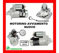 MOTORINO DI AVVIAMENTO NUOVO RENAULT CLIO II 1.5 DCI DAL 2001 KW60 CV82 K9K702
