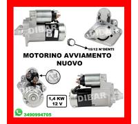 MOTORINO DI AVVIAMENTO NUOVO RENAULT THAILA I 1.5 DCI DA 2001 KW60 CV82 K9K702