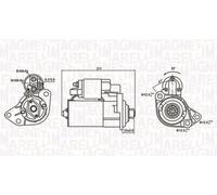 Motorino di avviamento Senso rotazione antiorario 063721062010 MAGNETI MARELLI