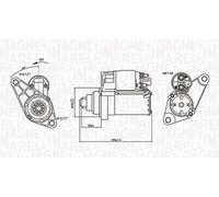 Motorino di avviamento Senso rotazione antiorario 063721330010 MAGNETI MARELLI