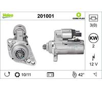 Motorino di avviamento Senso rotazione antiorario 201001 VALEO per VW SKODA SEAT