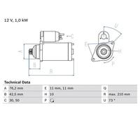 BOSCH 0 986 022 290 Motorino avviamento