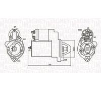 Motorino di avviamento Senso rotazione orario 063720612010 MAGNETI MARELLI