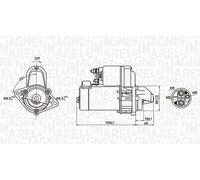 Motorino di avviamento Senso rotazione orario 063721257010 MAGNETI MARELLI