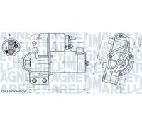 MAGNETI MARELLI 063721290010 Motorino d'avviamento per CITROËN,LANCIA,PEUGEOT,RE