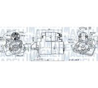 Motorino di avviamento Senso rotazione orario 063721332010 MAGNETI MARELLI