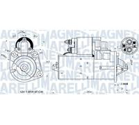 Motorino di avviamento Senso rotazione orario 063721398010 MAGNETI MARELLI