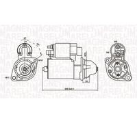 Motorino di avviamento Senso rotazione orario 063721412010 MAGNETI MARELLI