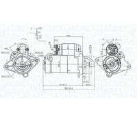 Motorino di avviamento Senso rotazione orario 063721415010 MAGNETI MARELLI