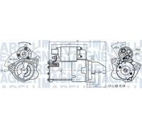 Motorino di avviamento Senso rotazione orario 063721543010 MAGNETI MARELLI