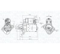 Motorino di avviamento Senso rotazione orario 063725395010 MAGNETI MARELLI
