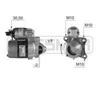 Motorino di avviamento Senso rotazione orario 220399A ERA per RENAULT DACIA