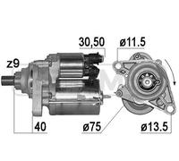 ERA Benelux Motorino avviamento 221006A 1.6 kW per Honda Stream/HR-V/FR-V senso rotazione orario