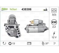 Motorino di avviamento Senso rotazione orario 438306 VALEO per VOLVO S60 II XC40