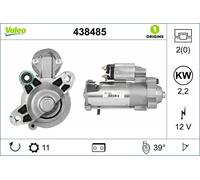 VALEO 438485 Motorino d'avviamento Potenza nominale: 2,2 kW Stop & Start: NO N° denti: 11 denti Voltaggio: 12 V Direzione di rotazione: CLOCKWISE