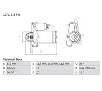 BOSCH 0 986 023 480 Motorino avviamento