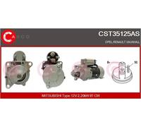 Motorino di avviamento Senso rotazione orario CST35125AS CASCO per RENAULT OPEL