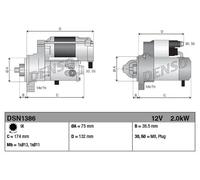 Motorino di avviamento Senso rotazione orario DSN1386 DENSO per HONDA CR-V III