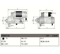 Motorino di avviamento DENSO DSN3119 per VOLVO C30 (533) 2 2010-2012