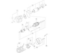 Motorino di avviamento Senso rotazione orario MS 348 MAHLE