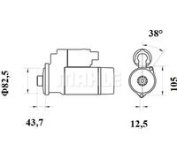 MAHLE ORIGINAL MS 432 Motorino avviamento