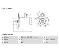 BOSCH 0 986 016 790 Motorino avviamento