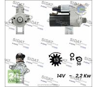 Motorino di avviamento Sidat per AUDI Q3 A3 SEAT ALHAMBRA ALTEA LEON VW PASS ejf