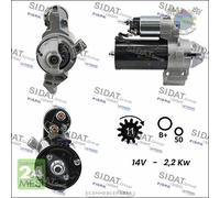Motorino di avviamento Sidat per BMW 7 F01 F02 F03 F04 750 740 730 X6 F16 F8 eks