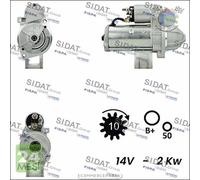 Motorino di avviamento Sidat per MERCEDES SPRINTER 416 413 412 411 410 408 3 eqm