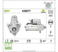 Motorino di avviamento Valeo per VW TRANSPORTER #w9