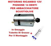 Motorino ricambio 12V a 14 Denti per Abbacchiatore Scuotiolive + Grasso