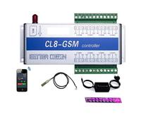 Motorizzazione automatica del cancello scorrevole, CL8-GSM-NC di allarme di allarme SMS wireless Monitoraggio della temperatura Allarme GSM + sensore con avviso di interruzione di corrente(Kit4)